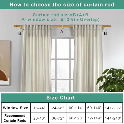 Matte Black 1 1/8 Inch Diameter Heavy Duty Telescoping Curtain Rod 144-240 Inches