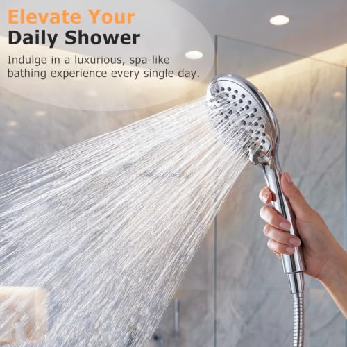 FEELSO High Pressure Handheld Shower Head Chrome - Shower Head Only