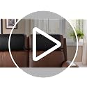 Beige Non Slip Recliner Headrest Cover 17x27 Inch Waterproof Leather Protector