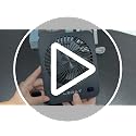 Lerat Portable Desk Fan Black - Rechargeable USB Mini Fan with LED Display, 5 Speeds, Foldable & Ultra-Quiet for Travel & Office