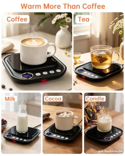 Coffee Mug Warmer Desk Heater with Adjustable Temperature & Timer