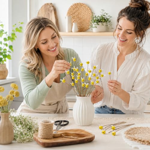 30Pcs Felt Bee Stems Honeybee Decor for Vase & Party Table Centerpieces