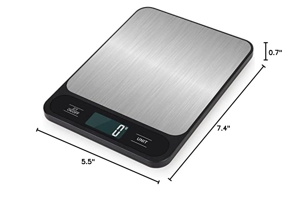 Skiennix Digital Kitchen Scale - 10kg/22lb Capacity for Accurate Grams & Ounces Measurements