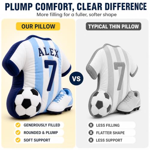 Personalized Soccer Jersey Pillow with Name & Number - Soccer 1