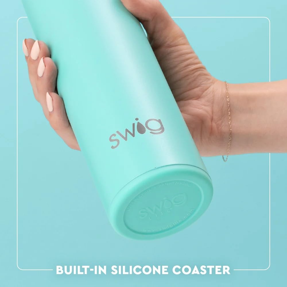 Swig Life 20oz Insulated Water Bottle - Travel-Friendly Design with Straw & Lid | Matte Crimson