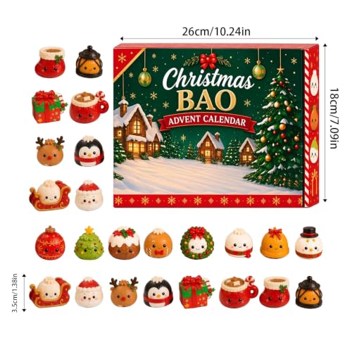 Christmas Squishies Advent Calendar 2026 - 24 Days Stress Balls - #B