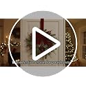 Mini Christmas Wreath Pine Needle 10 Inch Set of 4 for Kitchen Cabinets & Holiday Decor - Pine