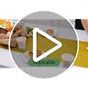 Disposable Rectangular Plastic Tablecloth 54 x 108 Inches - 8 Pack, Green and Gold Variation