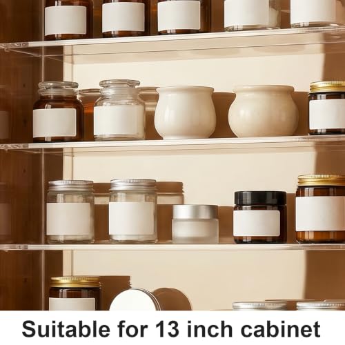 Acrylic Medicine Cabinet Shelves Set - 4 Pack Wall Storage Racks