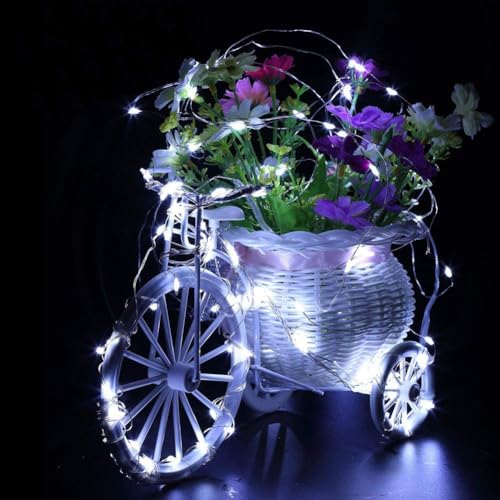 Battery Operated Fairy Lights 6.6ft 20 LED Waterproof String Light for DIY Decor - Cool White, 18 Pack