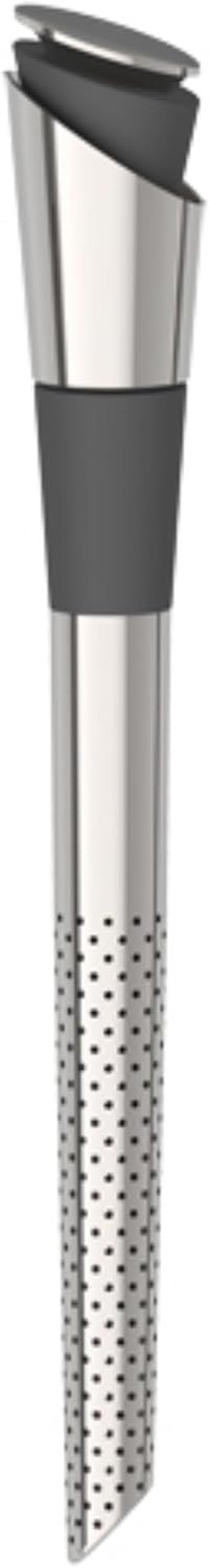 Host Wine Filter Pour Spout with Stopper, Stainless Steel Wine Purifier to Remove Histamines, Sulfite and Soften Tannins, Includes Stopper with Silicone Seal, Set of 1