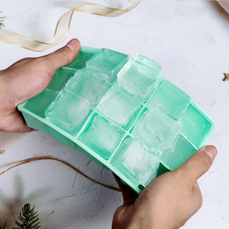 Silicone Ice Cube Trays - 3 Pack 45-Cube BPA Free | Stackable & Easy-Release for Whiskey, Cocktails, Baby Food