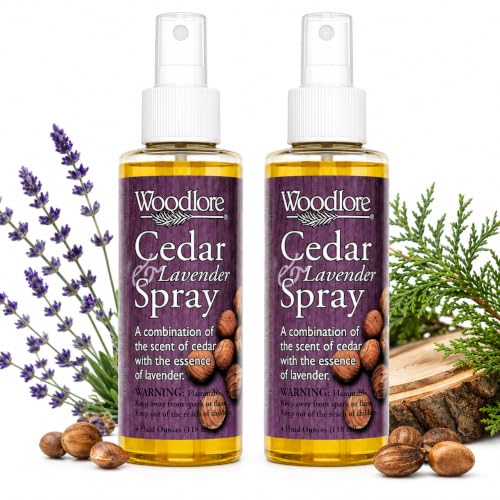 Woodlore Cedar Lavender Spray 2 Pack - Refreshes Cedar Closets & Storage