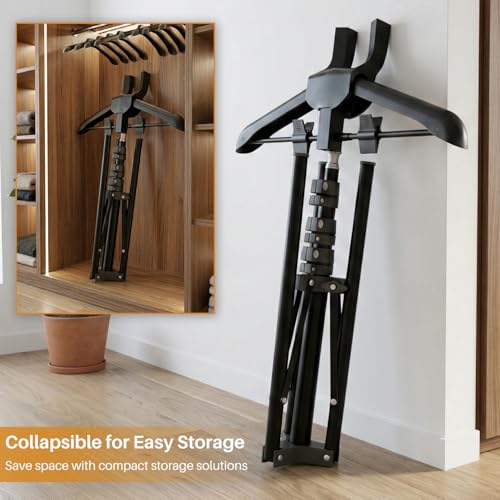 Clothes Steamer Rack Stand with Hanger and Gloves - 66.8 Inch Adjustable Garment Steaming Organizer
