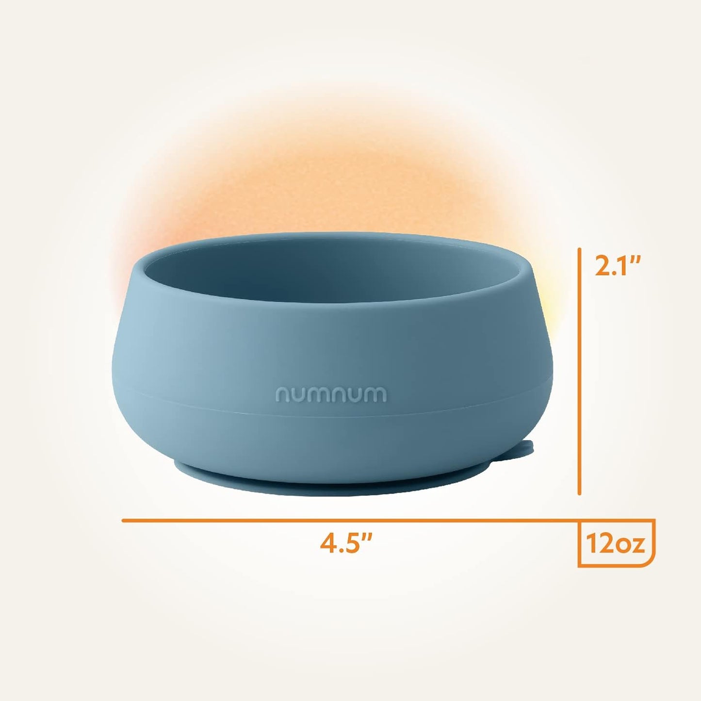 NumNum Suction Bowls - Extra Strong Non-Slip Silicone | 100% Food-Grade, BPA-Free, 2-Pack Blue/Green