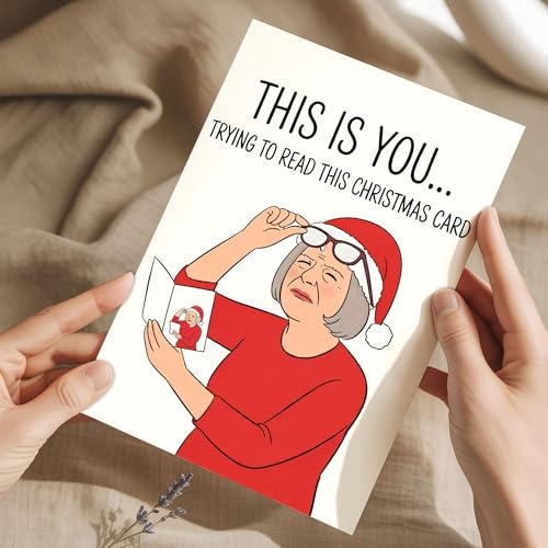 Funny Sarcastic Christmas Card Read This XS38 - Adults Humor Holiday Greeting