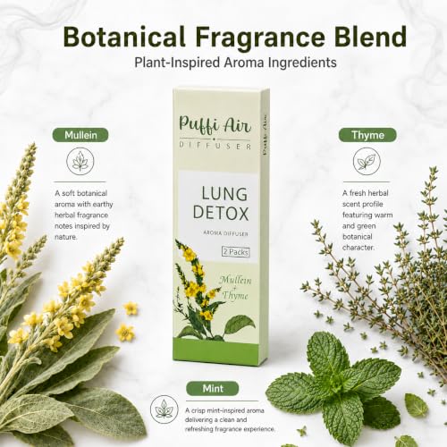 Herbal Mullein Aromatherapy Sticks - Portable Green Scent Air Freshener, 10pcs