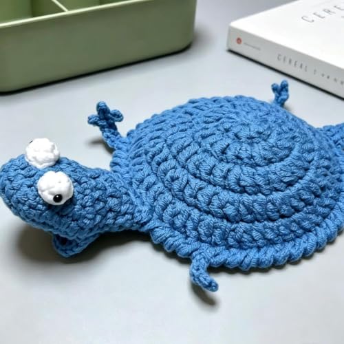 Funny Handmade Crochet Lizard Coaster - Flipping Mug Rug for Coffee & Tea