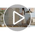 Wood Room Divider 4 Panels Folding Privacy Screen with Y Pattern - Sturdy Wood Partition