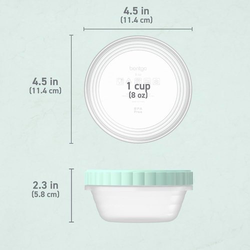 Bentgo Prep - 20-Piece Leak-Proof Deli Containers Set | 8 fl oz, Reusable, BPA-Free, Microwave & Dishwasher Safe (Honeydew)