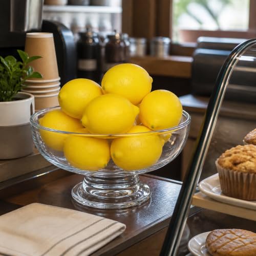 Artificial Lemons Set of 7 - Lifelike Fake Citrus for Home Decor, Yellow