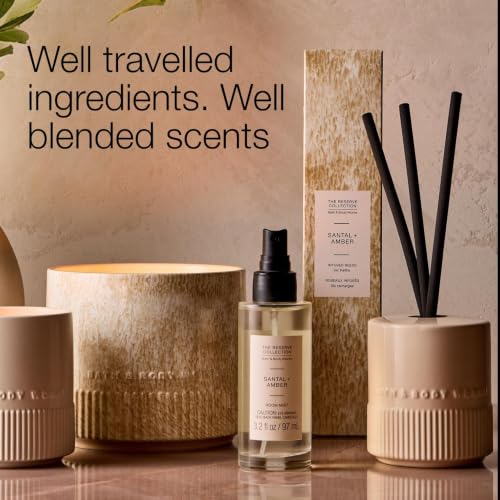 Liquidless Reed Diffuser & Vessel - Santal & Amber Fragrance - Home Decor