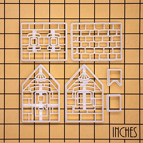 Gingerbread House Cookie Cutter Set for Baking and Crafting