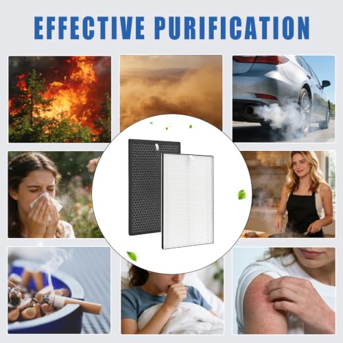 FÖRNUFTIG Air Purifier Filter Replacement 2 Pack for IKEA HEPA Filter - Replaces Part 10461944