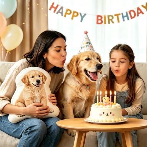 Personalized Pet Face Pillow - Custom Photo Memory Gift for Dog & Cat Lovers