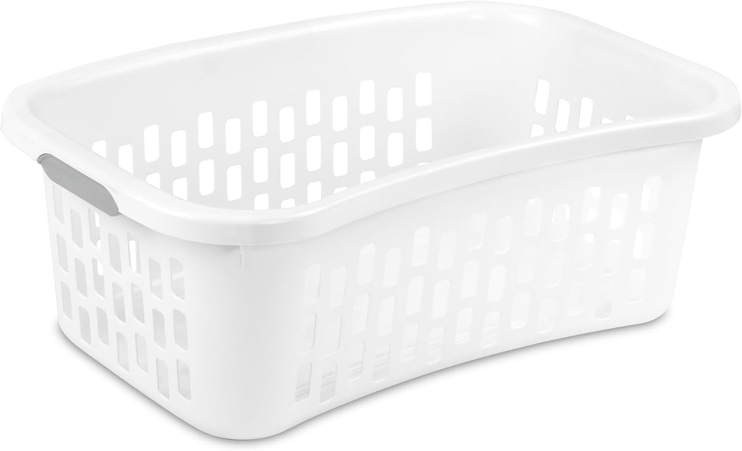 Sterilite Laundry Basket - 6 Pack Plastic Hamper with Comfort Grip Handles | 1.5 Bushel Capacity, White