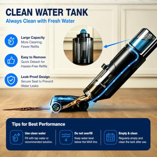 Large Capacity Water Tank for Vacuum Cleaner 800ml Replacement Part
