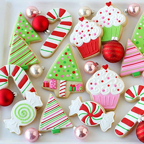 Large Christmas Cookie Cutter Set - 12 Stainless Steel Holiday Baking Tools