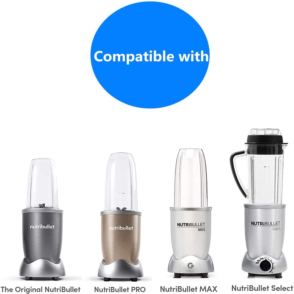 Nutribullet Replacement Cups - Compatible 600W & 900W Blenders | Set of 2, 18oz Mugs