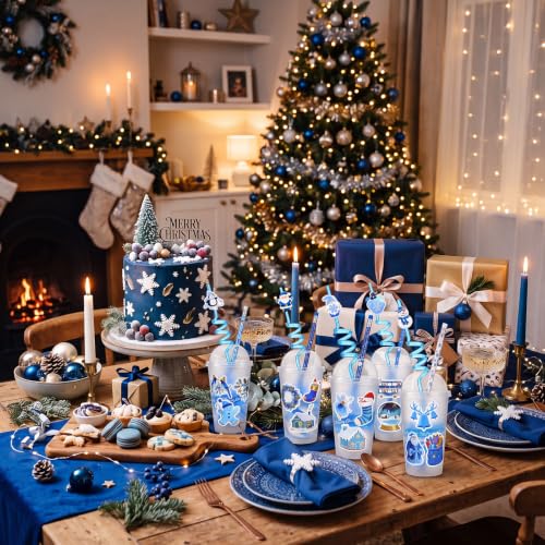 Christmas Party Favors Set - Snowman Variation - Cups, Stickers, Bracelets & More