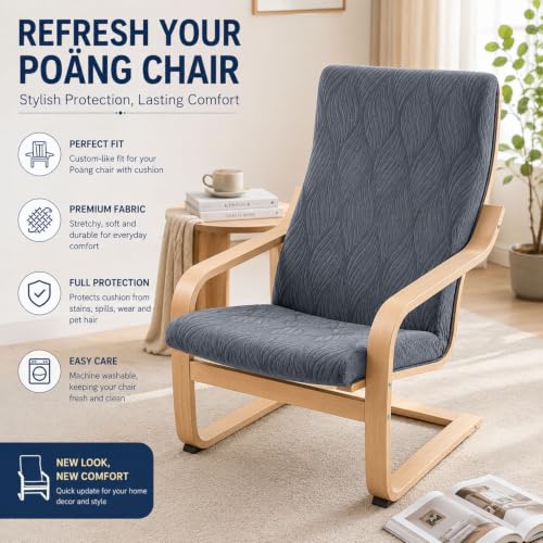 Stretch Cushion Cover for Poang Chair - Green, One Size