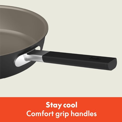 Bella 9-Piece Ceramic Nonstick Cookware Set - EverGood™ Coating, Dishwasher Safe, Black | Stackable Design