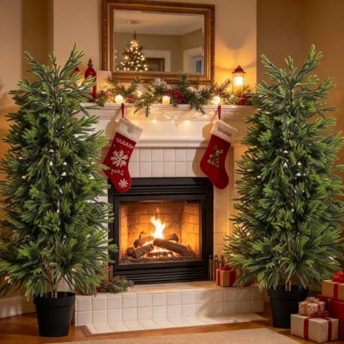 5FT Artificial Norfolk Pine Christmas Tree - Real Touch Faux Potted Tree - Variation 1