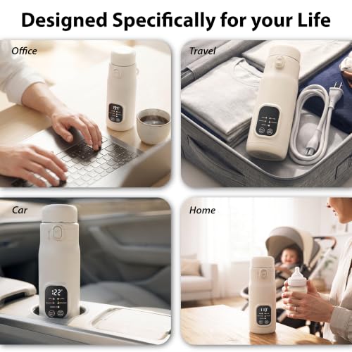 Portable Electric Kettle 17oz with Digital Temp Control for Travel & Home