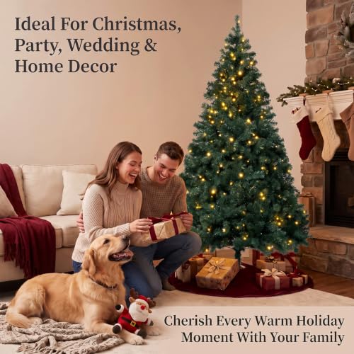 4FT Prelit Christmas Artificial Tree with Warm White LED Lights - Holiday Decor