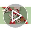Christmas Felt Garland with Gingerbread Man and 'MERRY CHRISTMAS' Letters - 10 ft with Red White Brown Variation