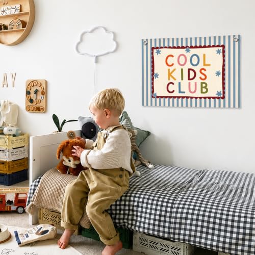 Kids Playroom Wall Decor - Children's Bedroom Banner with Inspiring Message - 2 Variation