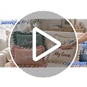 Pink Personalized Embroidered Name Pillowcase with Ruffled Crepe Edge