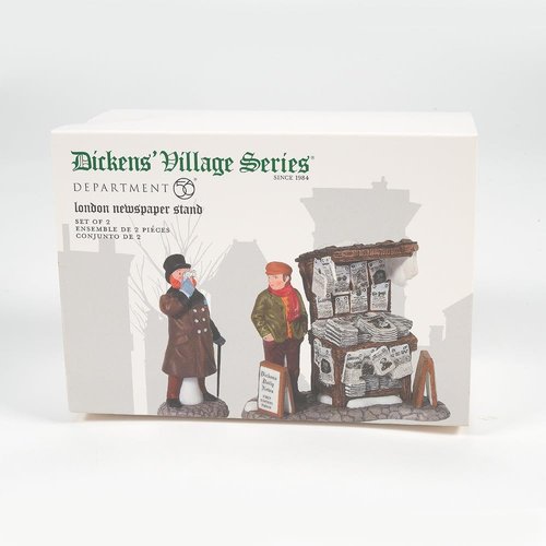 Department 56 Dickens' Village London Newspaper Stand Accessory Figurine Set - 3.2 Inch, Charming Decor