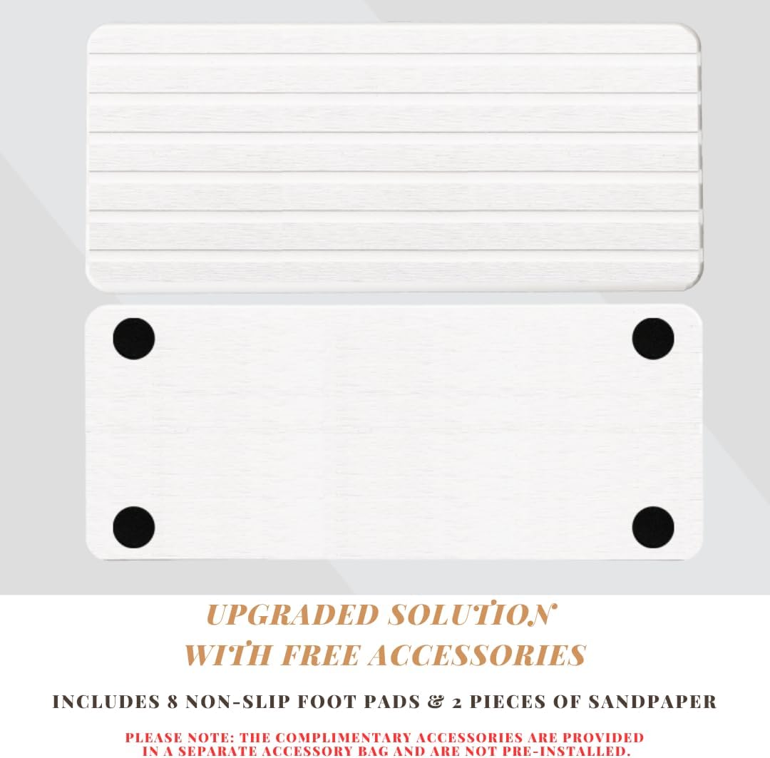 Skiennix Fast-Dry Diatomite Sink Tray Set - Ultra-Absorbent Soap Holder & Coaster | 8.3x4 Inches (White)