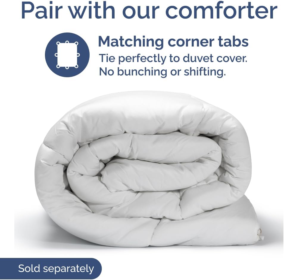 Regine Switzerland King Duvet Cover Set - Extra Soft Hotel Luxury 104" x 90" with 2 Pillow Shams - Easy Care, Fade-Free, Cozy & Breathable (White)