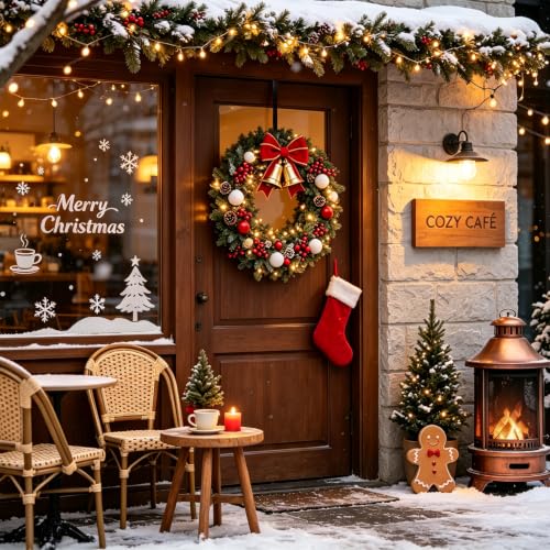 Adjustable Front Door Wreath Hanger - Charcoal, Extendable from 7.8 to 26.8 Inches