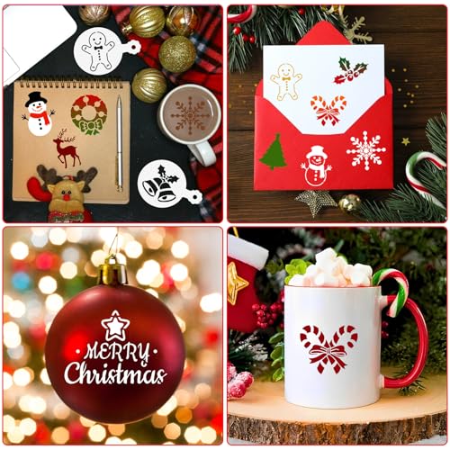 JULBEAR Holiday Cookie Cake Stencils Set - Mix Style, 36 Pieces