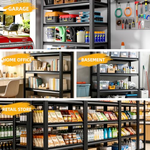 40-Inch Garage Shelving Unit with 5 Steel Adjustable Shelves – Heavy-Duty Storage Rack