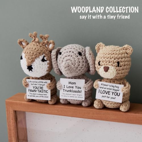 Fawn-tastic Crochet Deer Gift - Positive Birthday Gift for Women & Men