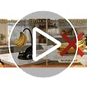 Black Cat Banana Holder Wooden Hanger - Cat Variation